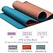 WWWW Pido TPE Yoga Mat SGS Certified Non Slip Exercise Mat with Carry Bag and Strap Body Alignment System,Tear Resistant,72″x26″ Thichness 1/4″ for Yoga Pilates(Lake Blue + Orange)thumb 3