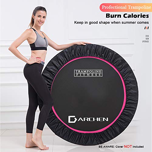 Mini Trampoline 450F, Professional Fitness Rebounder Trampoline for Adult, Long Lasting Premium Bungees Cords for Quality & Durability, Indoor Trampoline for Kids Jump Sport, Max Limit 450 LBS