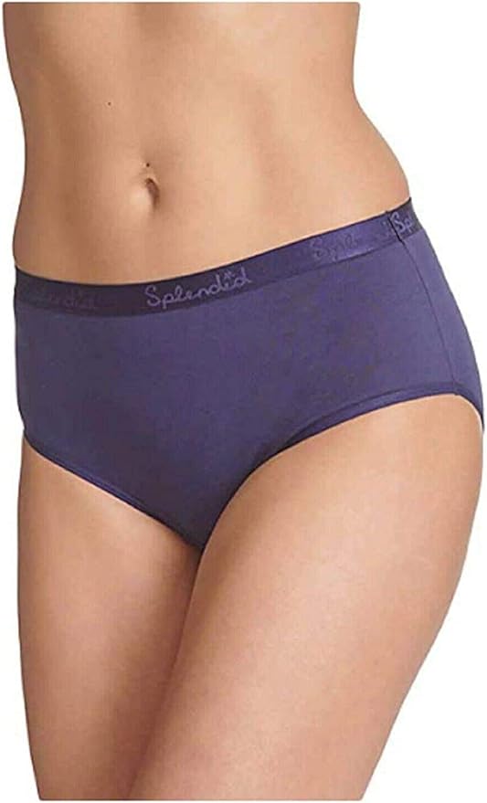 Splendid Women's Super Soft Brief Underwear Panty, Multipack (Blue