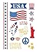 American Patriotic Temporary Tattoos 50+ Designs - Great for Halloween, 4th of July, Kids & Adults!