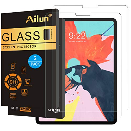 Ailun Screen Protector Compatible with iPad Pro 12.9 inch Display (2018),[2Pack], 2.5D Tempered Glass,Face ID Compatible[Apple Pencil Compatible] Anti-Scratch,Case Friendly-Siania