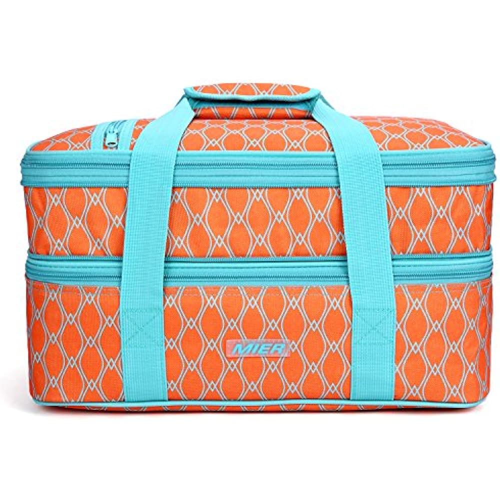 Insulated Double Casserole Carrier Thermal Lunch Tote Potluck Parties