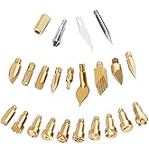 23Pcs Wood Burning Tips, Wood Burning Kit Carving Iron Paste Tool for Adult Embossing Birthday Wedding Anniversary Halloween Christmas Beginner DIY Gift