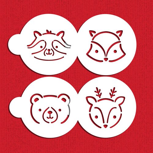 Large Baby Woodland Animals Cookie Stencil Set C1019 by Designer Stencils