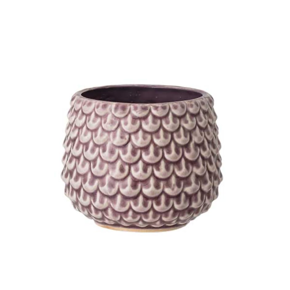 Nordring Ceramic Flower Pot Pino - colorful Planter, Pot for plants, sukkulents Size S (9,5 cm ø) Dia 3,75'' H 3'', Stoneware, mauve
