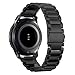 Shangpule Compatible Gear S3 Bands, Galaxy Watch 46mm Bands, 22mm Stainless Steel Metal Replacement Strap Bracelet Compatible Samsung Gear S3 Classic and S3 Frontier Smartwatch (Black)