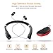 Foldable Bluetooth Headset,URWILL Wireless Neckband Sports Headphones with Retractable Earbuds, Bluetooth Sweatproof 4.1 Stereo Earphones Built-in Mic,Handsfree Calling Bluetooth Devices