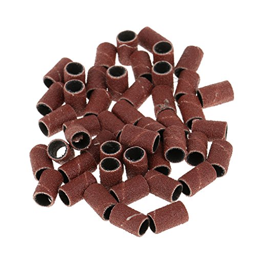 SunniMix 50 Piece Nail Drill Sanding Band Machine Replacement Bits Pedicure Tool 80# - 180# (Fine Grit)