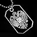 RUSSIAN IMPERIAL EAGLE ST.ANDREW CROSS RUSSIA FLAG PENDANT DOG TAG BALL CHAIN NECKLACE
