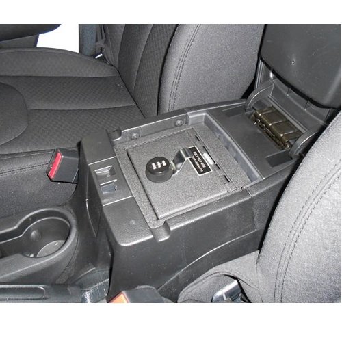 Console Vault Auto Security Gun Safe for 11-16 Jeep Wrangler Barrel Key Lock