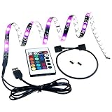 TedGem USB LED Light Strip with Velcro tape, TV Backlighting, Bias Lighting for HDTV USB LED Strip with Remote Control