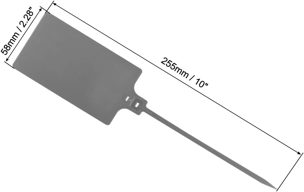 sourcing map Plastic Zip Ties Seals Anti-Tamper 255mm Length Large Size for Container Luggage Grey, Pack of 20 - Image 4