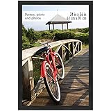 MCS Museum Poster Frame, 24 x 36 Inch, Onyx Woodgrain