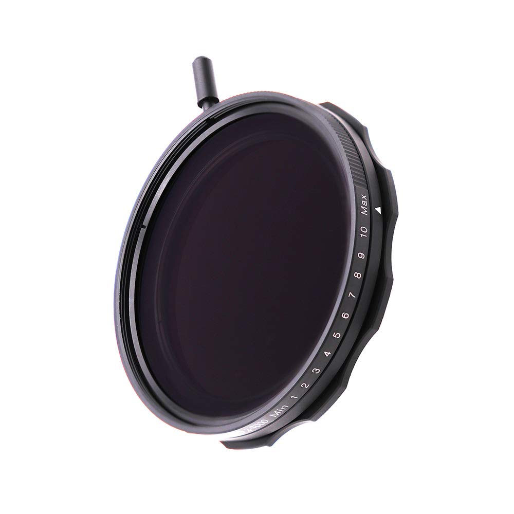 JONGSUN 58mm Variable ND Filter, S-Pro MRC 16 Layers Nanotec, More Than 10 Stop ND2-ND1000 Stepless Adjustment Graduated, Lens Cloth Kit, Camera Neutral Density Filter