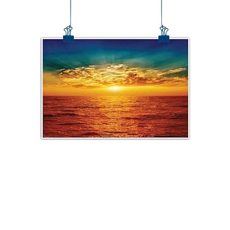 Amazon Com Canvas Wall Art Ocean Sunset Clouds Exotic Seaside