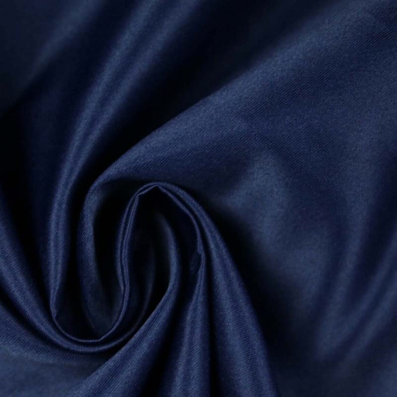Midnight Blue Luxury Plain Smooth Matt Duchess Satin Dress Fabric Material Bridal Wedding 58" 5603 (1 Metre)