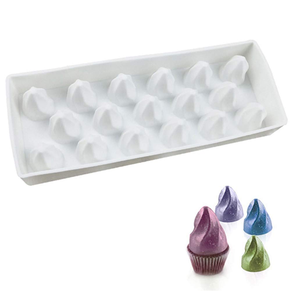 ZOOENIE 17 Hole Torch Mould 3D Silicone Cake Mould Cake Decorating Tools Silicone Baking Mousse Mould Baking Tools Chocolate Pan (Torch)