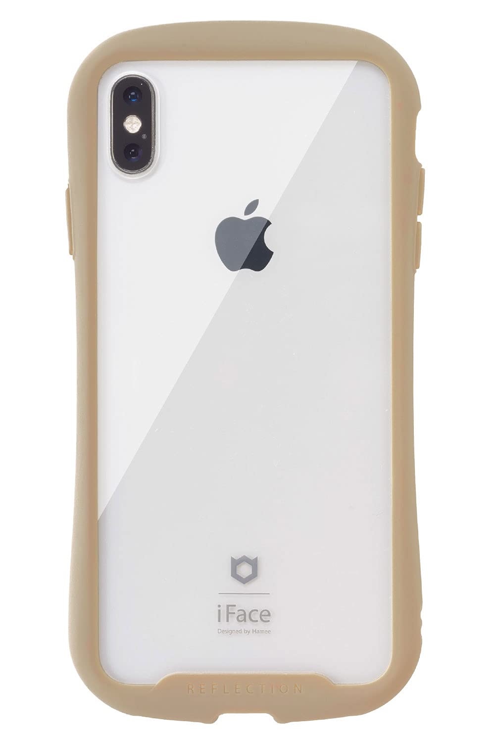 iFace Reflection iPhone XS/X ケース クリア 強化ガラス (ベージュ)【アイフォンxs アイフォンx アイフェイス 透明 耐衝撃 米国MIL規格取得 ストラップホール付き】商品画像