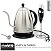 Sinsearly Cuisine - 1.2L Stainless Steel Electric Pour Over Gooseneck Kettle with Thermometer + Limited Time FREE Milk Frother & Stand - Your Complete Kit for That Perfect Cup