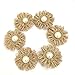 OZXCHIXU (TM) (10PC) Burlap Flowers Embellishments for Weddings, Hair Accessories, Scrapbooking or Crafts
