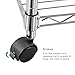 Lifewit 4 Tier Wire Shelving Unit Adjustable Storage Shelf Free Standing Unit Heavy Duty Corner Shelves with Wheels for Bathroom/Kitchen/Living Room,Silver