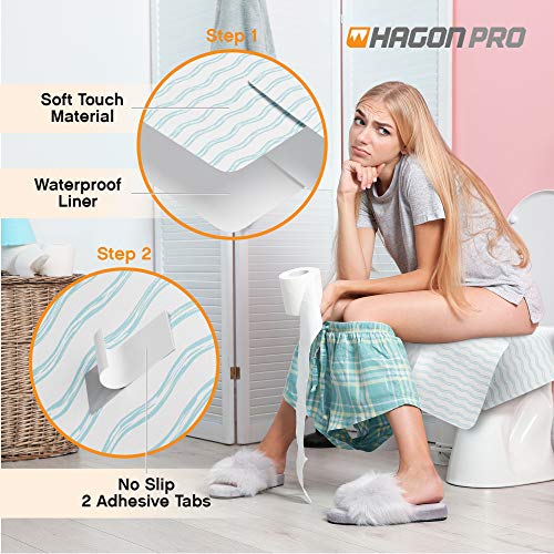 Toilet Seat Covers Disposable - 20 Pack - Waterproof, Ideal for Adults and Kids - Extra Large, Individually Wrapped for Travel, Toddlers Potty Training in Public Restrooms (Waves, 20) - Thumbnail 3