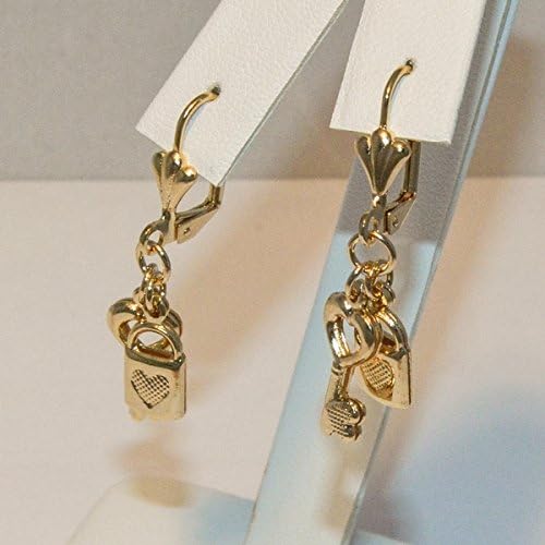 1-1194-e4 Key and Lock Earrings