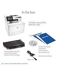 Impresora todo en uno a color LaserJet Pro M477fdn, CF378A#BGJ, de HP, gris