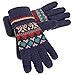 Cozy Design Women's Knitted Gloves with Roll Up Cuffs for Winter Color Blue