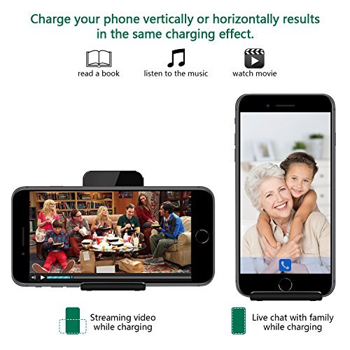 Wireless Charger, Topoint QI Wireless Charging Stand Pad for Samsung S8 Plus /S8 /S7 /S7 Edge /Note 8/ 5,iPhone X /8 /8 Plus