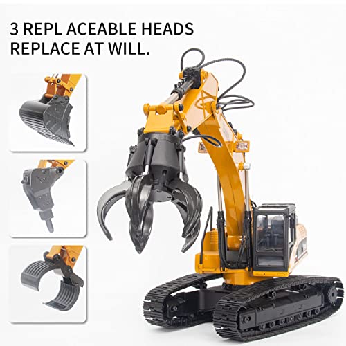 Huina RC Excavator for adults1580 Hobby Remote Control V4 Full Metal RC