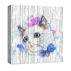 Canvas Wall Art Cute Abstract Animals...