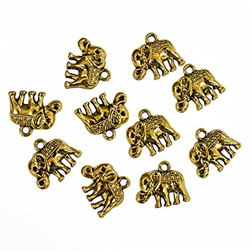 Jewellery Making Charms,Findings(Elephant Shape, Pack of 30 Pieces)