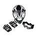 TCMT Dot Youth & Kids Motocross Offroad Street Helmet Black Skull Motorcycle Helmet White Dirt Bike Dirt Bike Helmet+Goggles+gloves (XL, black)