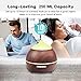 Mulcolor Essential Oil Diffuser, 2Pack 250ml Aromatherapy Diffuser for Essential Oils, Aroma Oil Diffuser Humidifier, Ultrasonic Diffuser Wood Grain, Waterless Auto Shut off, 7 Colors Light