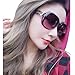 HUAYI Unisex UV400 Outdoor Retro Bowknot Large Frame Sunshade Sunglasses