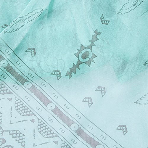 MuQing Womens Chiffon Bikini Swimsuit Beach Wear Cover Up Kimonos Green (22K06LV) - Thumbnail 5