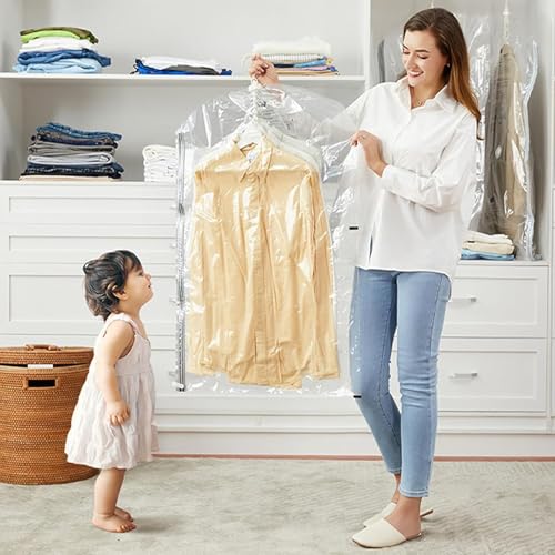 12 Pack Bolsas de Almacenamiento al Vacío Grande - Con Eléctrica Bomba, Bolsas al Vacio Ropa Reutilizables, Bolsas al Vacío Ropa de Colgantes para Colgar, Vacuum Storage Bags, Bolsa de Almacenamiento