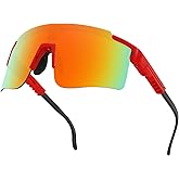 MALIDAK Sports Sunglasses for Mens Women Youth Baseball Sunglasses UV400 Protection Men Cycling Glasses