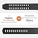 For Fitbit Charge 2 Bands,Hagibis TPU Replacement Accessories Bracelet Strap with Double Row Ventilation Holes for Fitbit Charge 2 HR Smart Watch (Black)