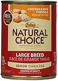 Natural Choice Dog Large Breed Chicken and Rice Dinner Chunks in Gravy Senior Dog Food Cans, 12-1/2-Ounce, 12 pack cans