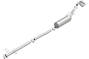 BRExhaust Replacement Exhaust System Kit 106-0240: Compatible with 1995-2000 Toyota Tacoma 2.7L