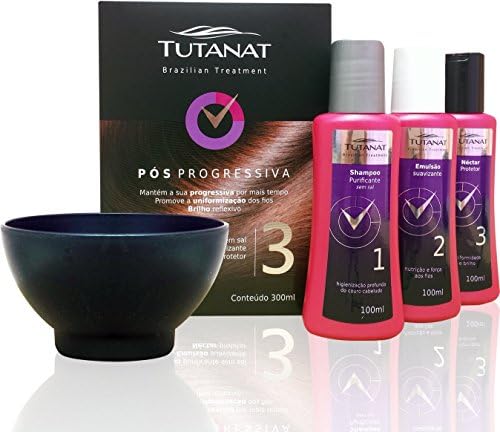 Tutanat Brazilian Blowout Treatment Progressive Aftercare Kit - Formaldehyde free, includes Purifying Shampoo 100ml/3.38oz, Soothing Emulsion 100ml/3.38oz, Protector Nectar 100ml/3.38oz