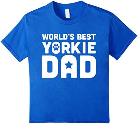 Kids World's best yorkie dad shirt gift for father's day 12 Royal Blue