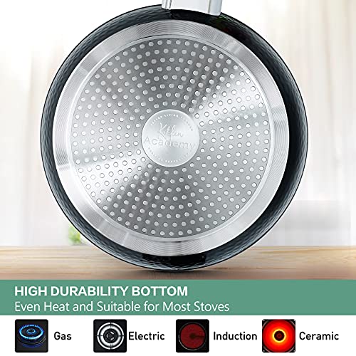 Pots and Pans Set Nonstic, 15 Piece Kitchen Cookware Sets with Granite