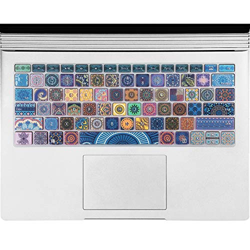 SANFORIN Keyboard Cover for Microsoft Surface Book 13.5 inch (2015 Released), Silicone Skin Protector with Individuality Design, US Layout, Bohemian