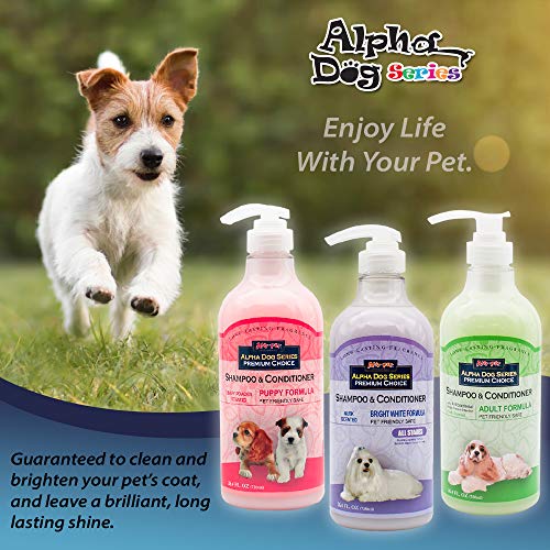Alpha Dog Series Bright White Grooming Natural Dog Shampoo and