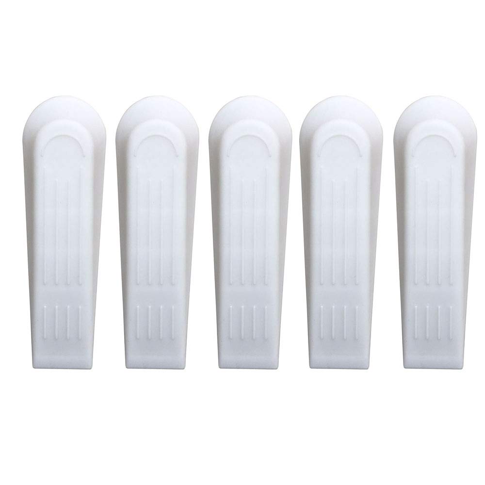 POFET 5 pieces doorstop wedges White rubber doorstop for home and office
