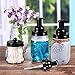 SheeChung 2 Pack Mason Jar Foaming Soap Dispenser Lids for Standard Mouth, Foaming Soap Dispenser Pump Replacement for Hand Sanitizer, Bath Liquid, Facial Cleansing Foam, Makeup Remover Water - Black