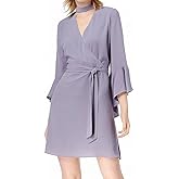 bar III Womens Bell-Sleeve A-line Dress, Purple, Small